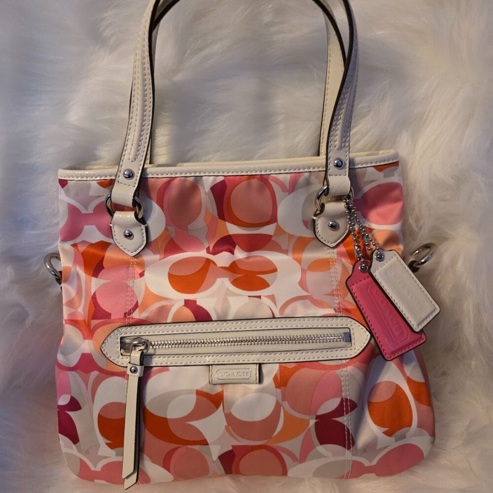 COACH Daisy Kaleidoscope Print Handbag with Detachable Crossbody Strap